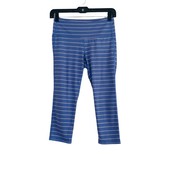 ATHLETA Womens Purple Grey‎ Striped Leggings  Size: S - Picture 1 of 6